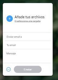 wetransfer gratis en español envía