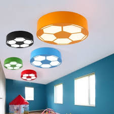 Sport Theme Football Flushmount Colorful Acrylic Led Ceiling Fixture For Boys Bedroom Takeluckhome Com