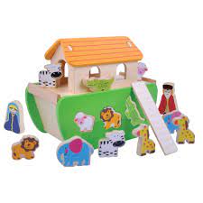 wooden toy noah s ark shape sorter