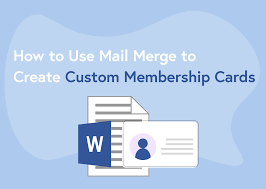Custom membership cards are great for gyms, country clubs, retails stores and other organizations. How To Use Mail Merge To Create Custom Membership Cards