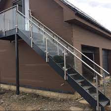 outdoor glass railing ss handrail steel