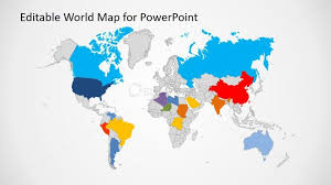 Editable World Maps World Map Powerpoint Editable Powerpoint World