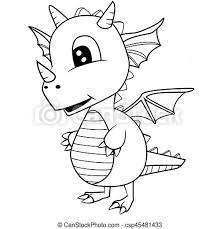 A charming baby dragon is reasonably very easy to draw. Illustration Of Cute Cartoon Baby Dragon Canstock