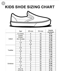 Pin By Karen Worthington On My Style Shoe Size Chart Kids