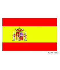 The spanish flag is a red and yellow horizontal triband. Udenlandske Flag Spanien Fest Farver