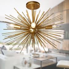 6% coupon applied at checkout save 6% with coupon. Sputnik Gold Spike Starburst Light Modern Glam Semi Flush Mount Ceiling Light In 2019 Mid Century Modern Ceiling Lights Flush Mount Lighting Kitchen Ligh