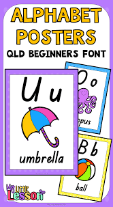 Alphabet Posters Qld Beginners Font Alphabet Homeschool