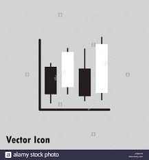 Japanese Candlestick Chart Icon Vector Stock Vector Art