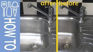 how to clean stainless steel sink and