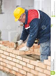 Construction Mason Worker Bricklayer Stock Image Image Of