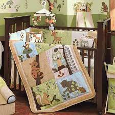 enchanted forest crib bedding on