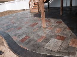 Multi Color Stamped Concrete Patio