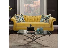 antoinette sofa set in royal yellow