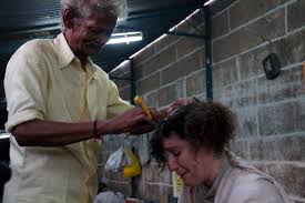 ritual head shaving yamuna flaherty