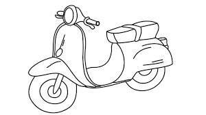 Vẽ Xe Máy Đơn Giản - Motobike Drawing And Coloring - Tranh Tô Màu Phương  Tiện Giao Thông - YouTube