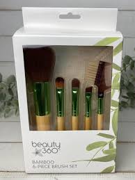 beauty 360 bamboo six piece brush set