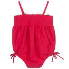 Kate Mack Biscotti Baby Pink Swimsuit Upf 50