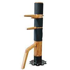 wooden dummy with suction cup base for