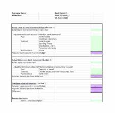 Monthly Reconciliation Template Bank Statement Formula In