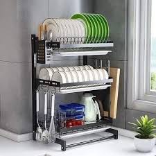 Wall Mounted Stainless Steel Plate Rack