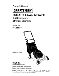Owner S Manual Sears Craftsman 6 5 Hp