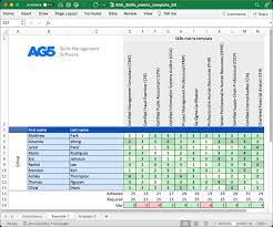 Document version control skills matrix template - AG5