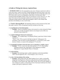 a guide to writing the literary analysis essay essays poetry 