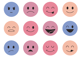 happy sad face vector art icons and