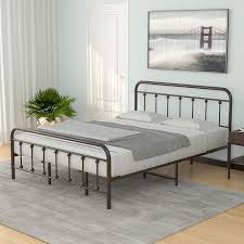 mecor king size metal platform bed
