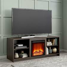 Wooden Fireplace Tv Stand Electric