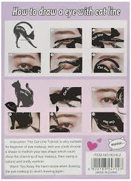 2 pcs cat eyeliner stencils matte pvc