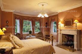 victorian bedroom stock photo by