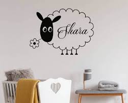 Sheep Wall Decals Personalized Name