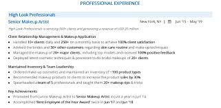 Makeup Artist Resume The 2019 Guide With 10 Samples Examples