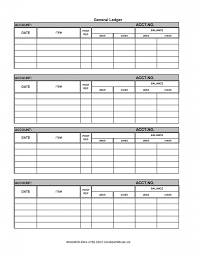 Free Printable Accounting Sheets General Ledger Template