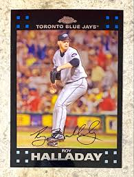 94,088 results for topps baseball cards. Roy Halladay 2007 Topps Chrome Toronto Blue Jays Baseball Card Hof Kbk Sports