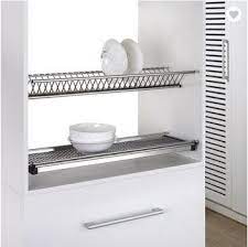 2 Tiers Kitchen Dish Rack Wall Mounted