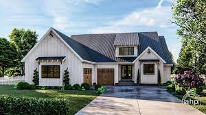 Browse our large collection of farmhouse style house plans. 1 Story Modern Farmhouse House Plan Sanibel