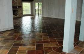 saltillo tile in living room and