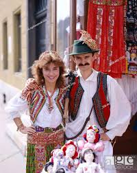 couple dressed in traditional hungarian