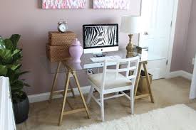 Chic Look With A Glass Top Desk