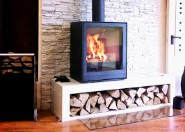 Modern Wood Burning Fireplace Design By