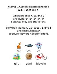 Mama C Cat Poem For Soft And Hard C Written By Louisa Moats