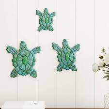Lavish Home Sea Turtle Metal Wall Art