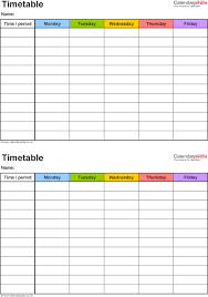 School Timetable Template Free Download Stuff To Buy