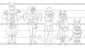 The Pirates Fate Main Cast Height Chart Sketch By