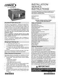 Lennox International Inc 505 User Manual 16 Pages Also