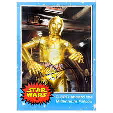 For years star wars fans speculated on the card's existence, many believing that it was just a myth. Lot Detail Anthony Daniels Autographed Star Wars Topps 5x7 C 3po Aboard The Millennium Falcon 42 Trading Card W C 3po Inscription
