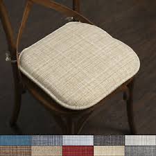 Wooden chair cushions with ties. Aria Memory Foam Non Slip Chair Cushion Pad With Ties 2 4 6 Or 12 Pack Ebay
