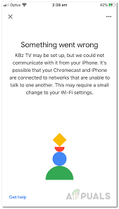 chromecast error something went wrong